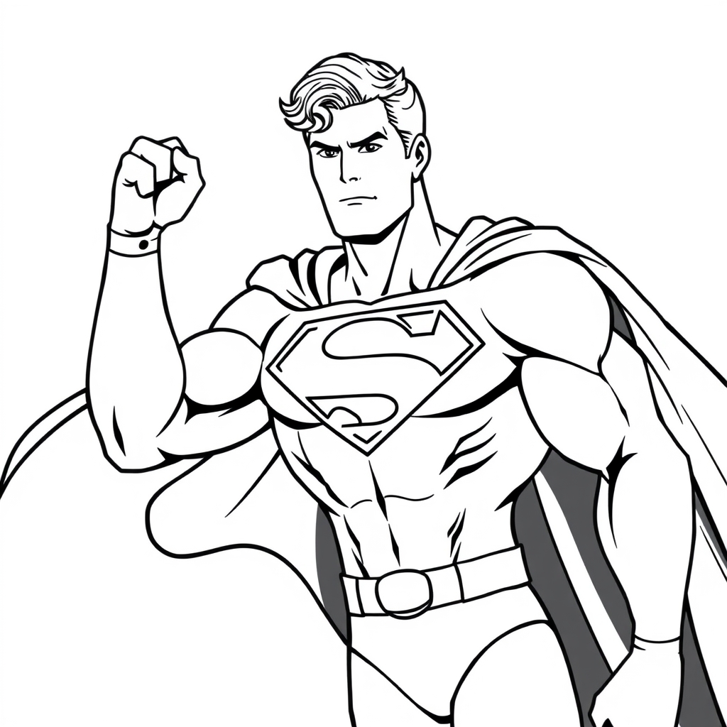 Superman line art