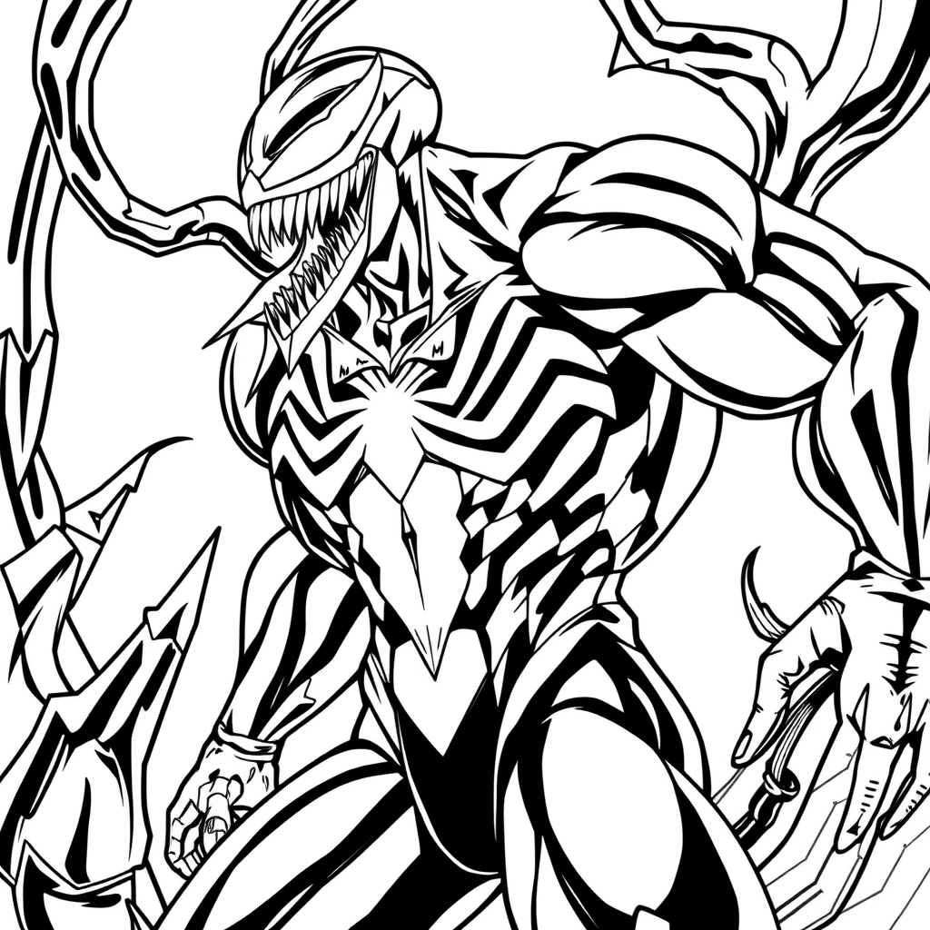 venom line art