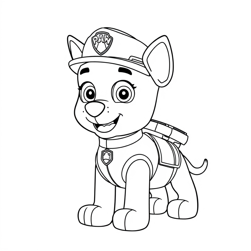 paw patrol line art