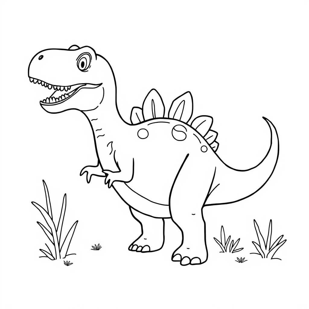 Dinosaur line art